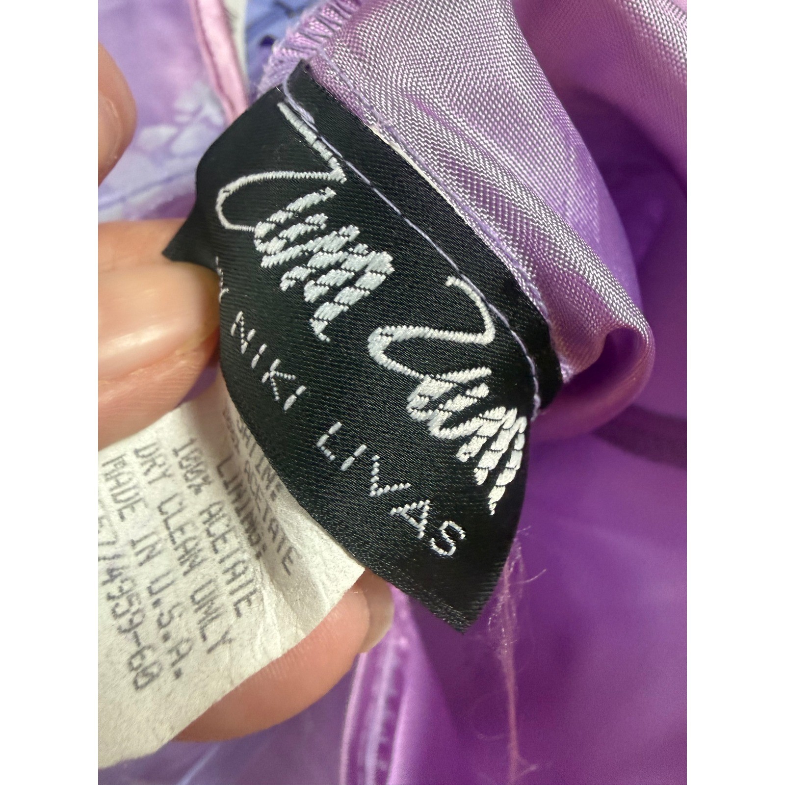 Zum Zum Niki Livas Vintage Lavender Floral Organza Maxi Skirt Fairy Size 5-6