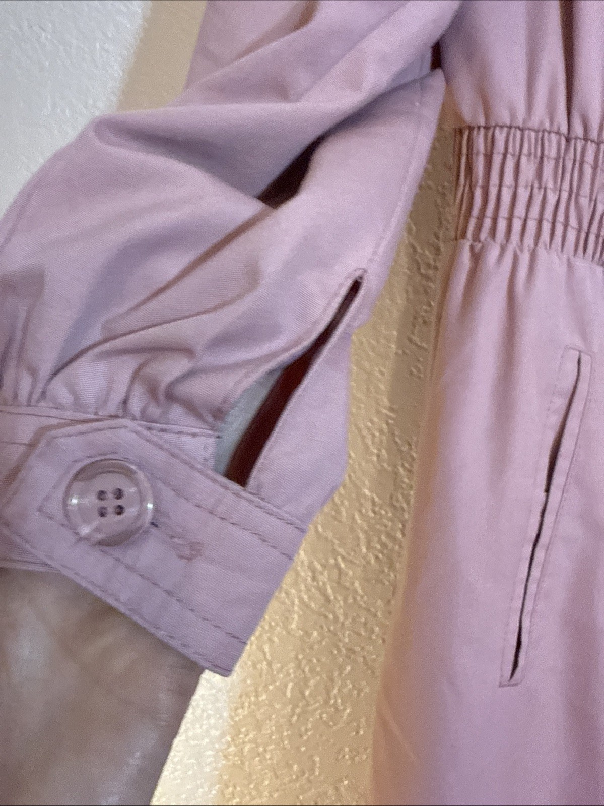 Vintage Windy Weather Dusty Rose Trench Coat Women’s M Pink Belted NWOT