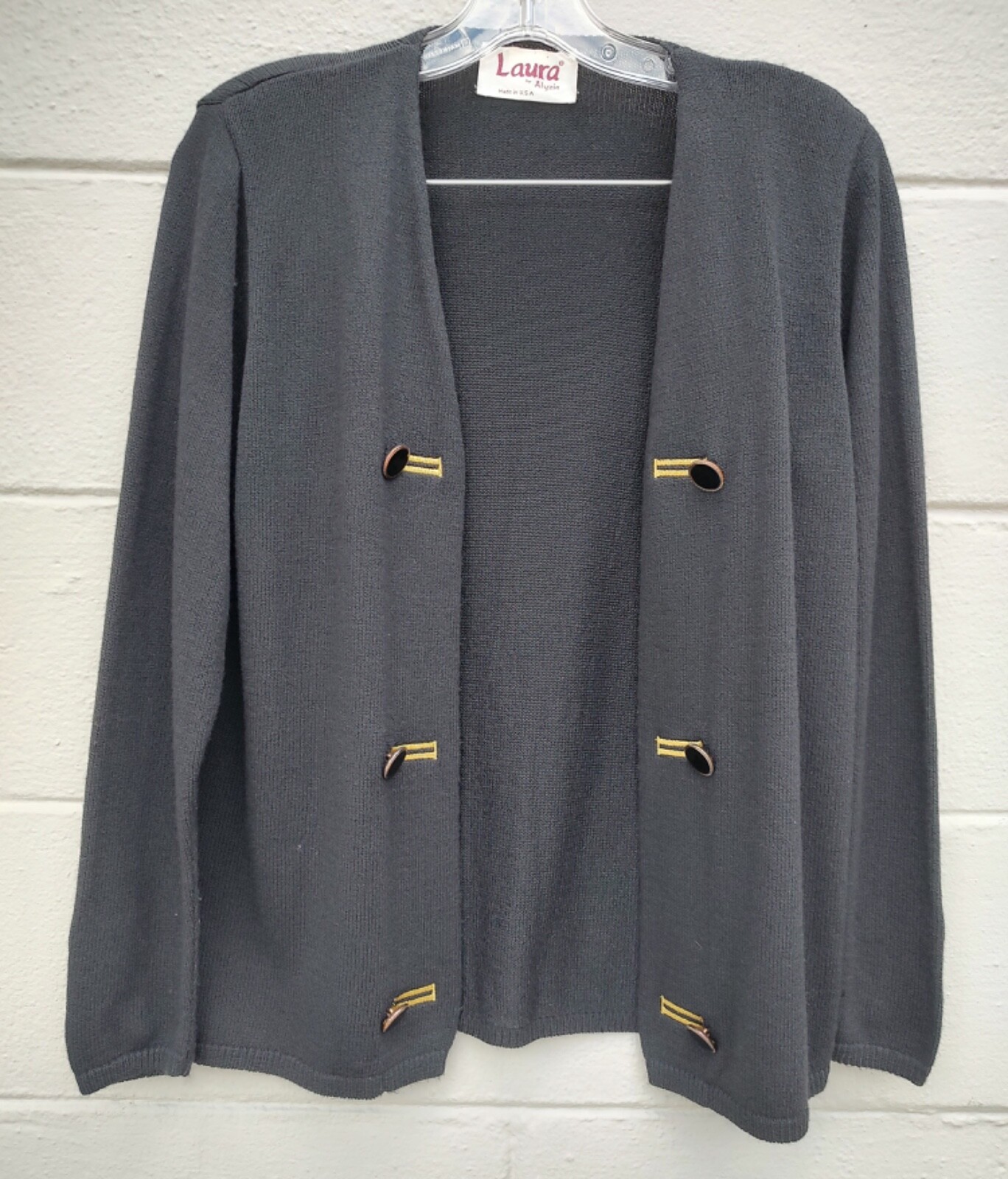 Vintage 1980’s Open Cardigan Sweater Suit Laura by Alyzia USA