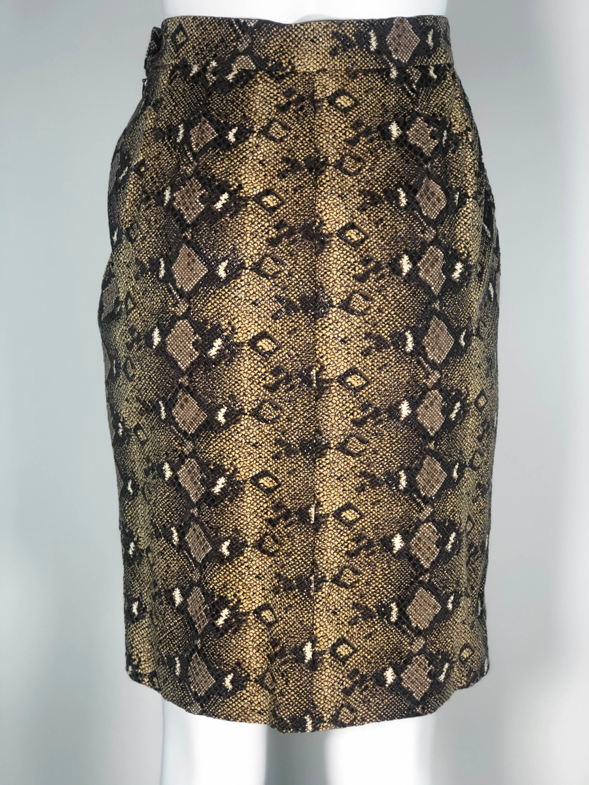 Vintage Yves Saint Laurent Encore Faux Snakeskin Skirt