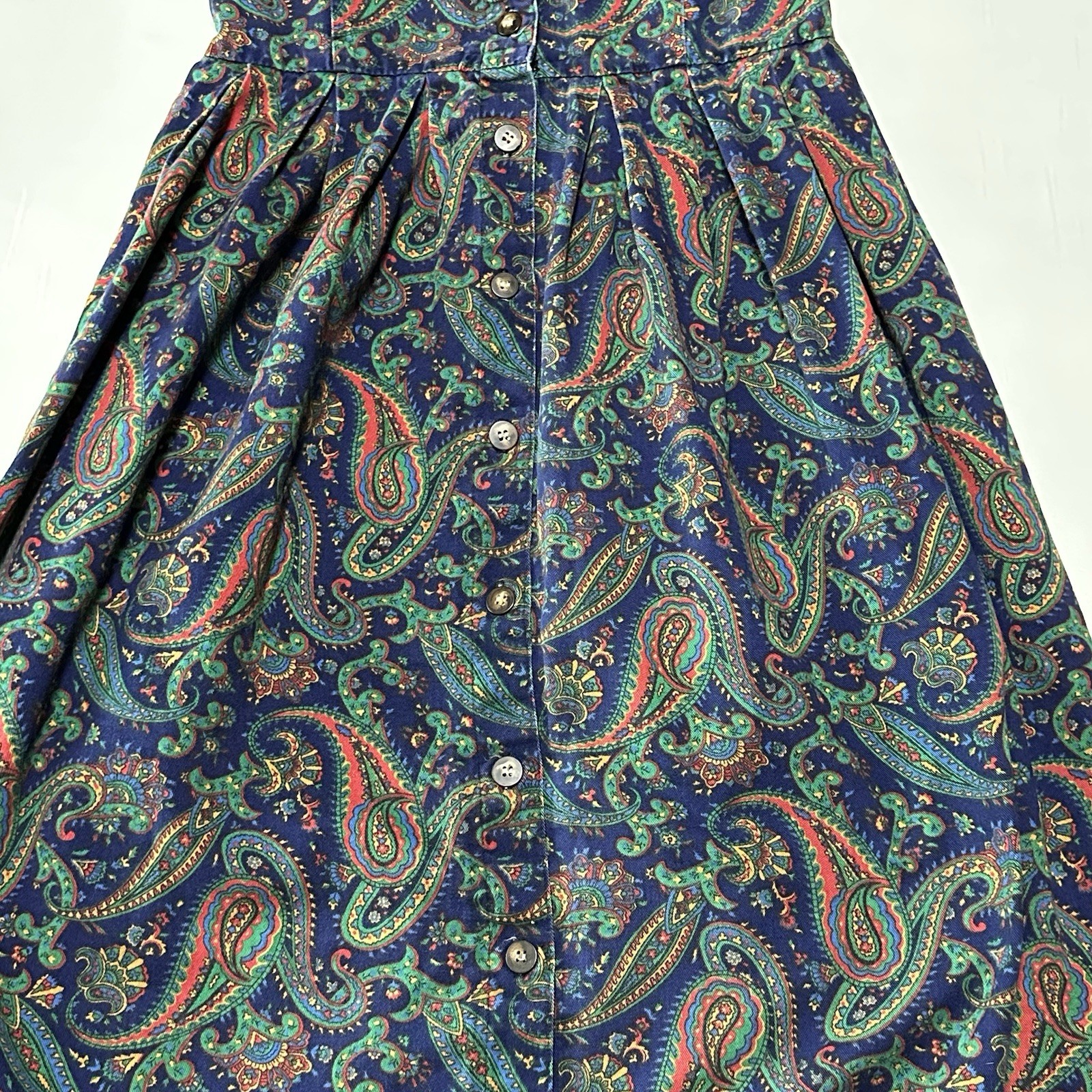Vintage Talbots Sara Campbell Long Sleeve Paisley Dress