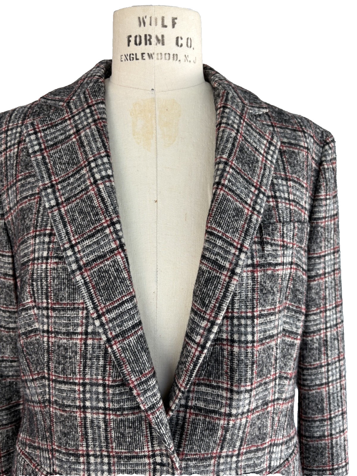 Vintage Y2K Les Copains Glen Plaid Skirt Suit Italian Designer Blazer & Skirt