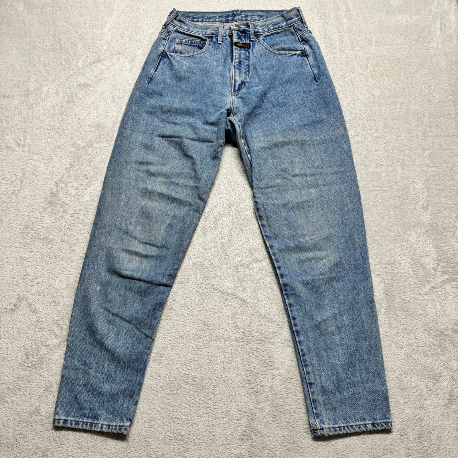 VTG Marithe Francois Girbaud High Waist Tapered Mom Jeans Blue Womens 9/10 26×30