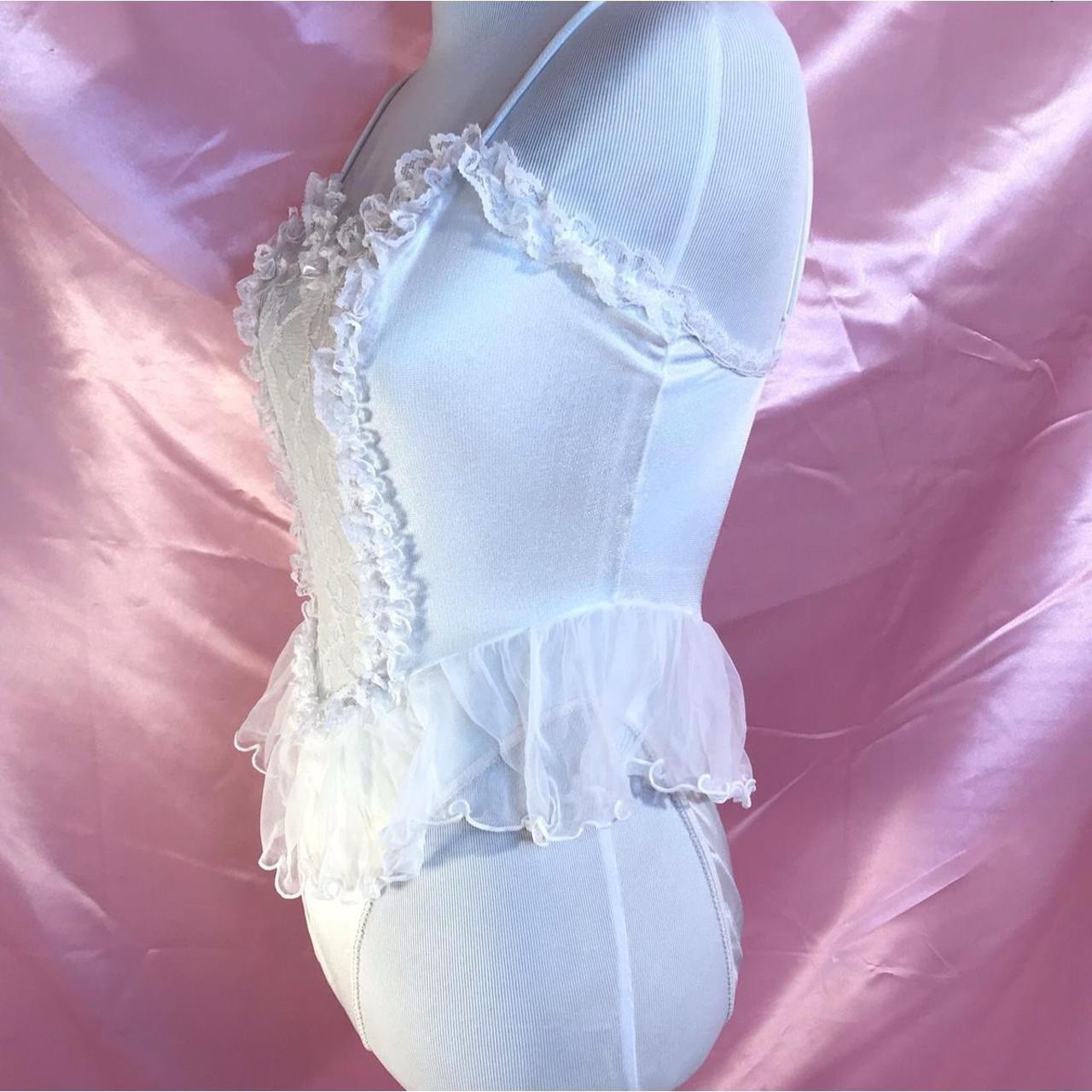 Vintage Delicates White Lace Teddy