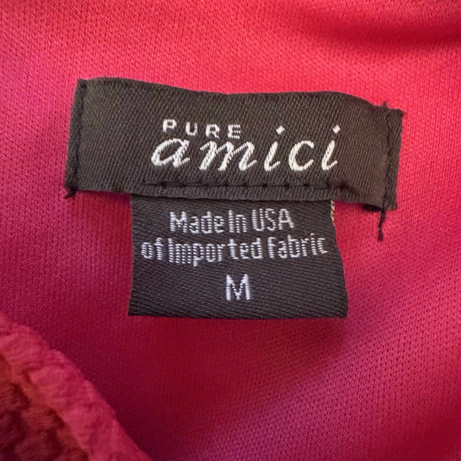 Vintage Pure Amici Cowl Neck Jackie O 60s Retro Hot Pink Barbie Dress Medium