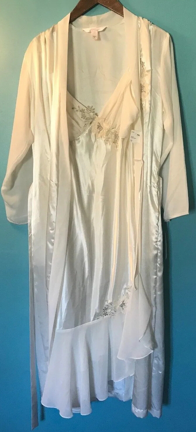 Blossom Intimates Nightgown Peignoir Bridal Size SM S Layla Sissy Second Skin