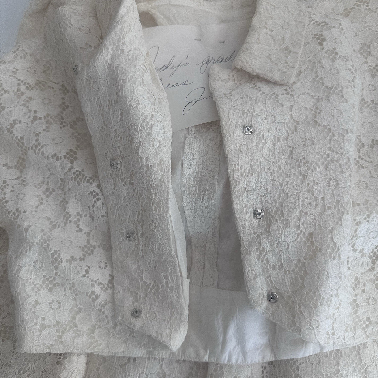 Rare Mint 1958 Vintage Lorrie Deb San Francisco Lace Two-Piece Set W/ Note Lace