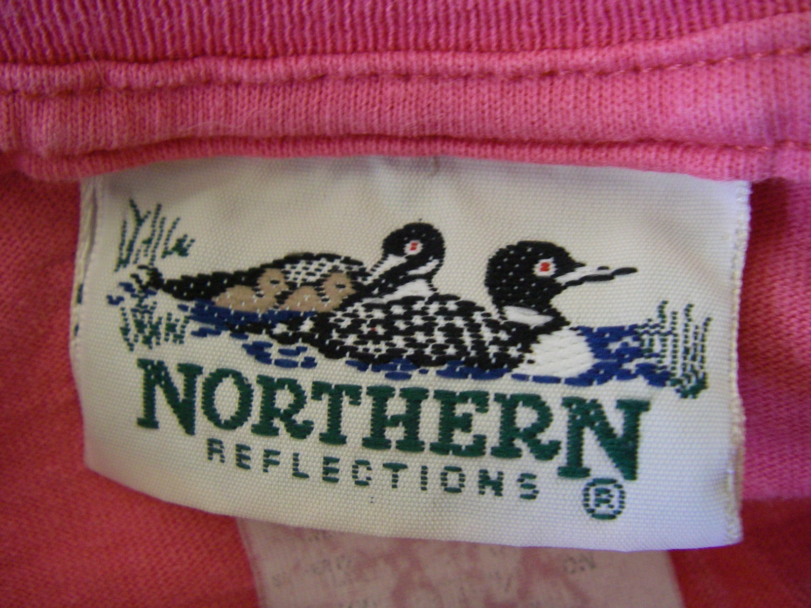Vintage ’90’s Northern Reflections Pink Coastal Beach Graphic Tee T-Shirt Medium