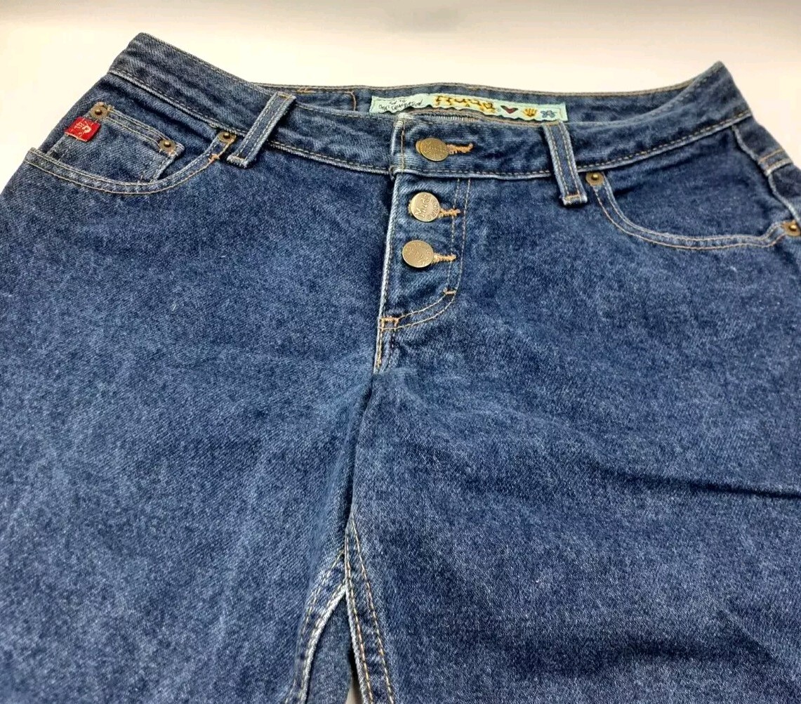 MUDD Jeans Women Size 9 Blue Vintage Low Rise Hip Hugger Y2K Bell Flare Leg NEW