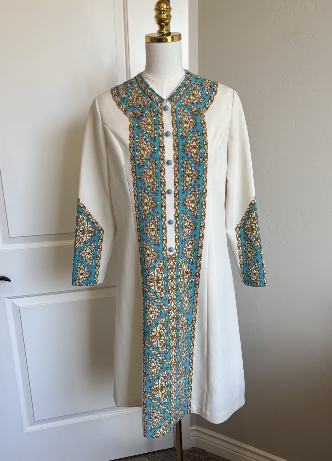Mr. Dino Vintage 1960’s Mod Shift Dress Geometric Print See Notes 4 Measurement
