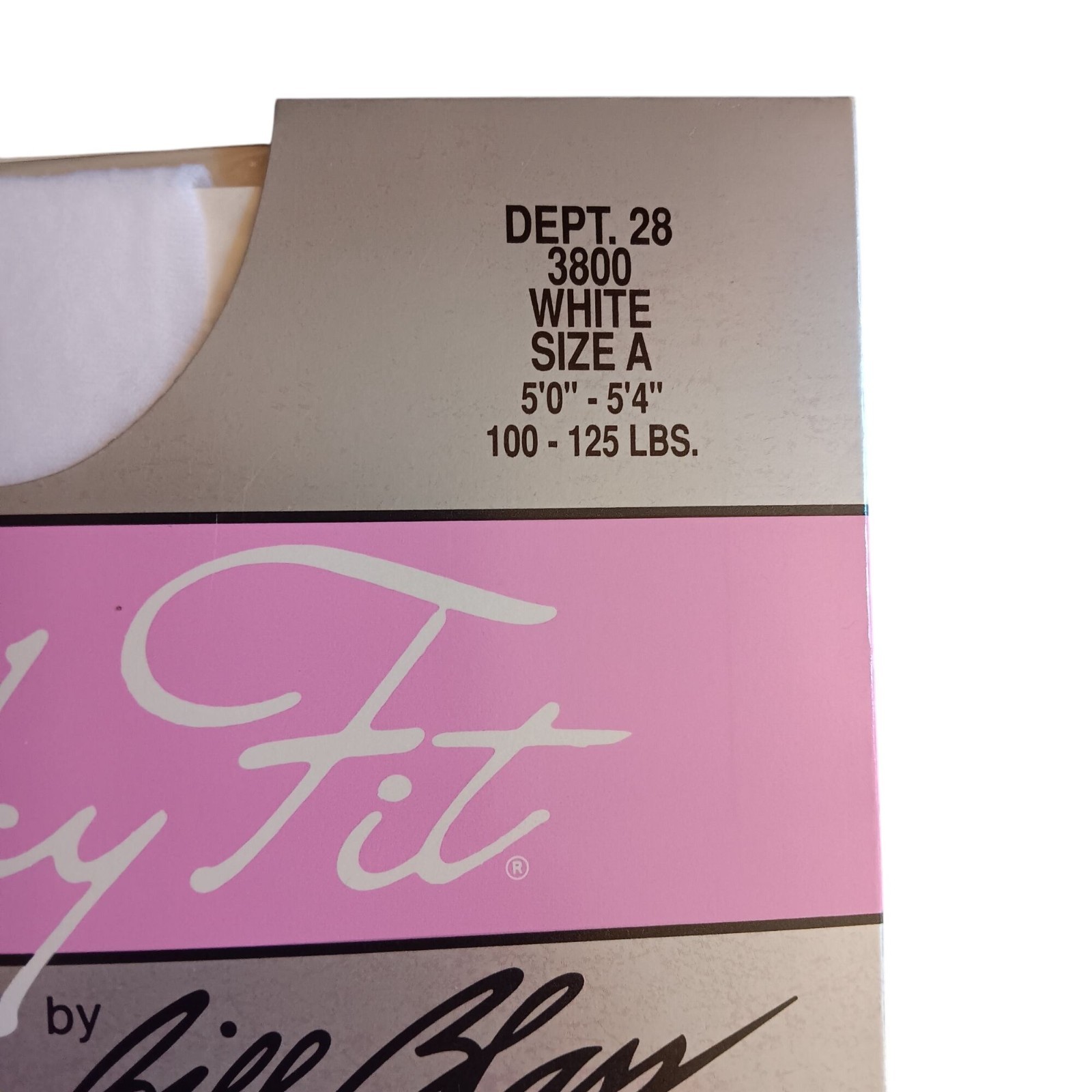 Vtg Pantyhose Silky Fit Bill Blass Control Top A White Cotton Crotch Sandalfoot