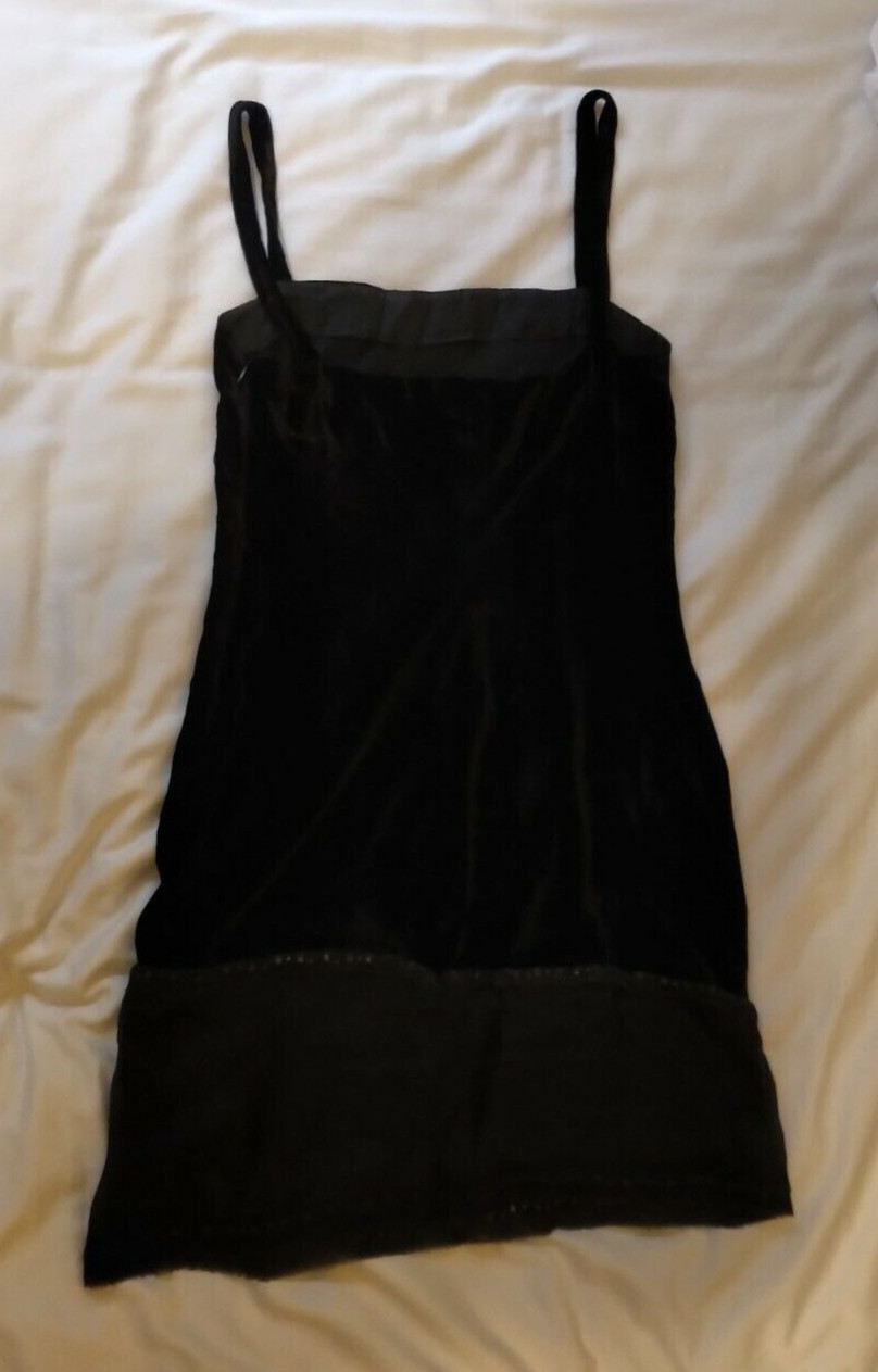 VINTAGE 1990S PHILOSOPHY DI ALBERTA FERRETTI LITTLE BLACK DRESS VELVET IT44 10