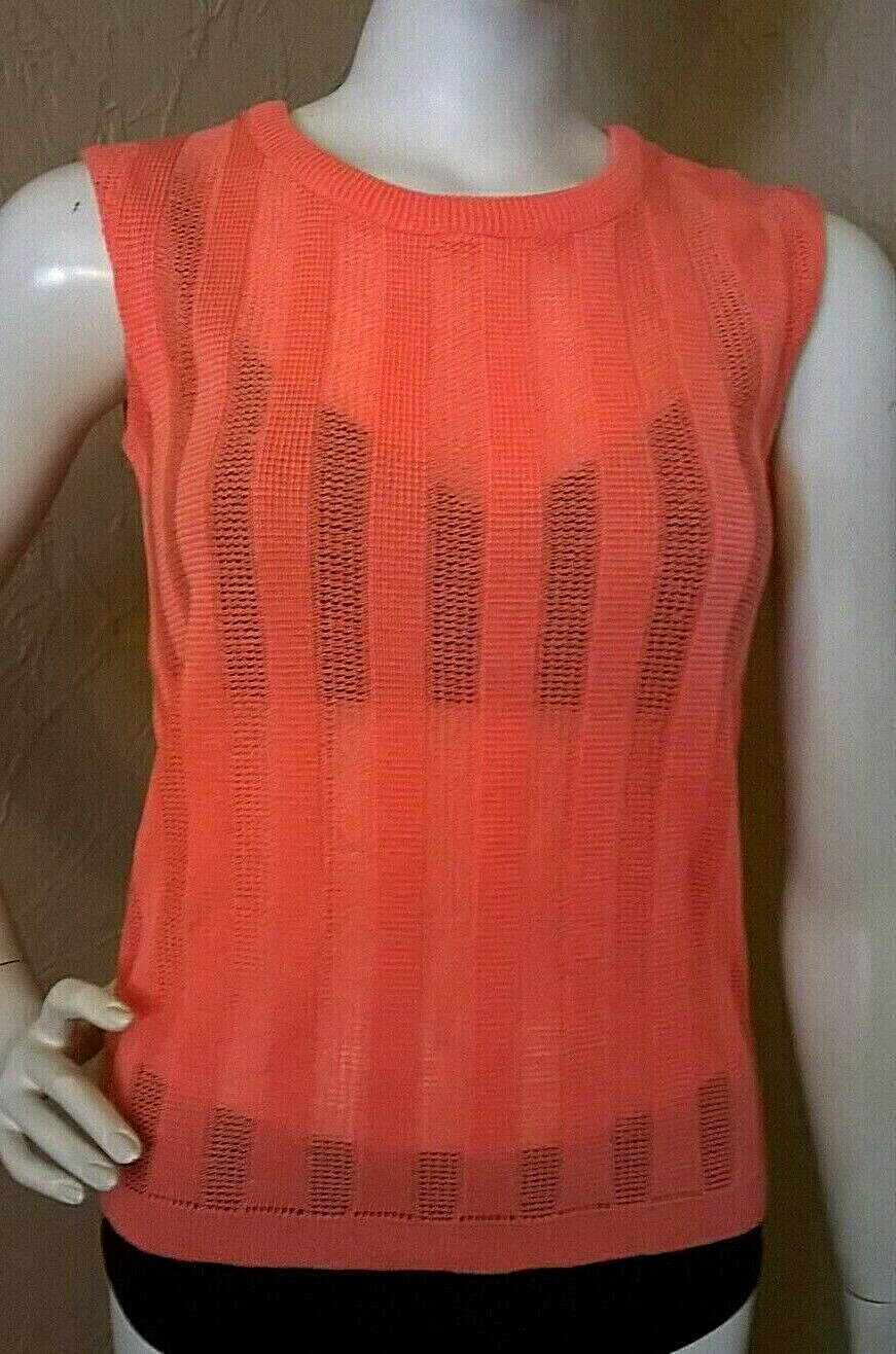 VTG 60’s „James Kenrob” Peachy Orange Knit Nylon Sleeveless Shell