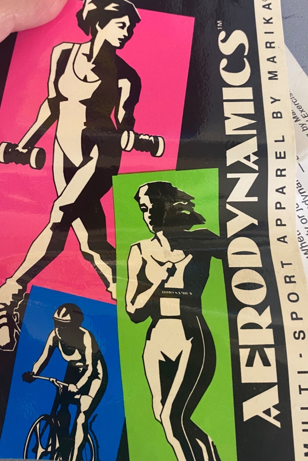 Vintage Aerodynamics Marika 80s Dance Geometric Cheeky Briefs Hi Cut Exercise L