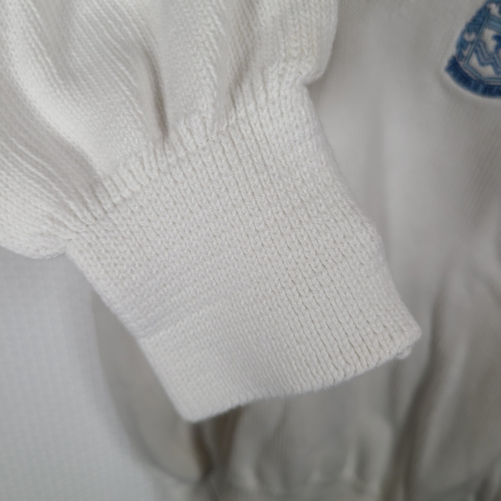 Vintage Lady Pickering White Golf Sweater Sz M Long Sleeve V-Neck Pebble Beach