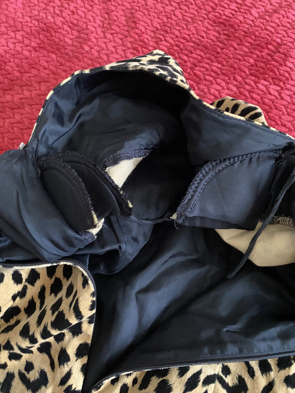 Misty Lane Velvet Cheetah Dress, Size 8, velvet leopard print vintage