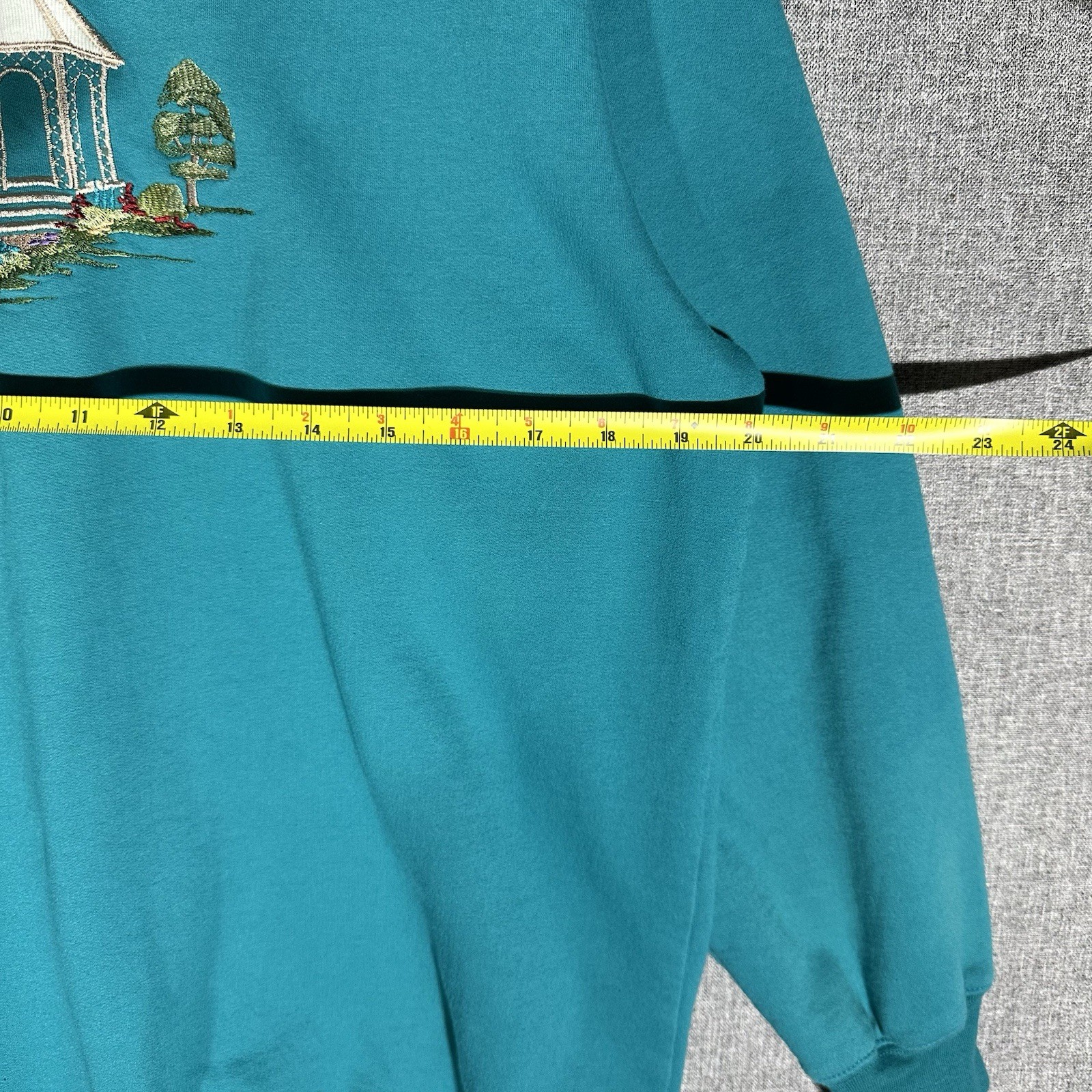 Vintage Teal Grandma/Grandpa Style Sweater Pullover Links