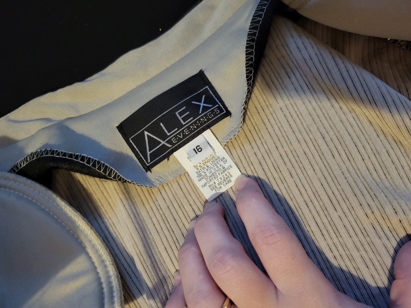 Vintage Alex Evenings Glitter Dress Jacket Sz 16