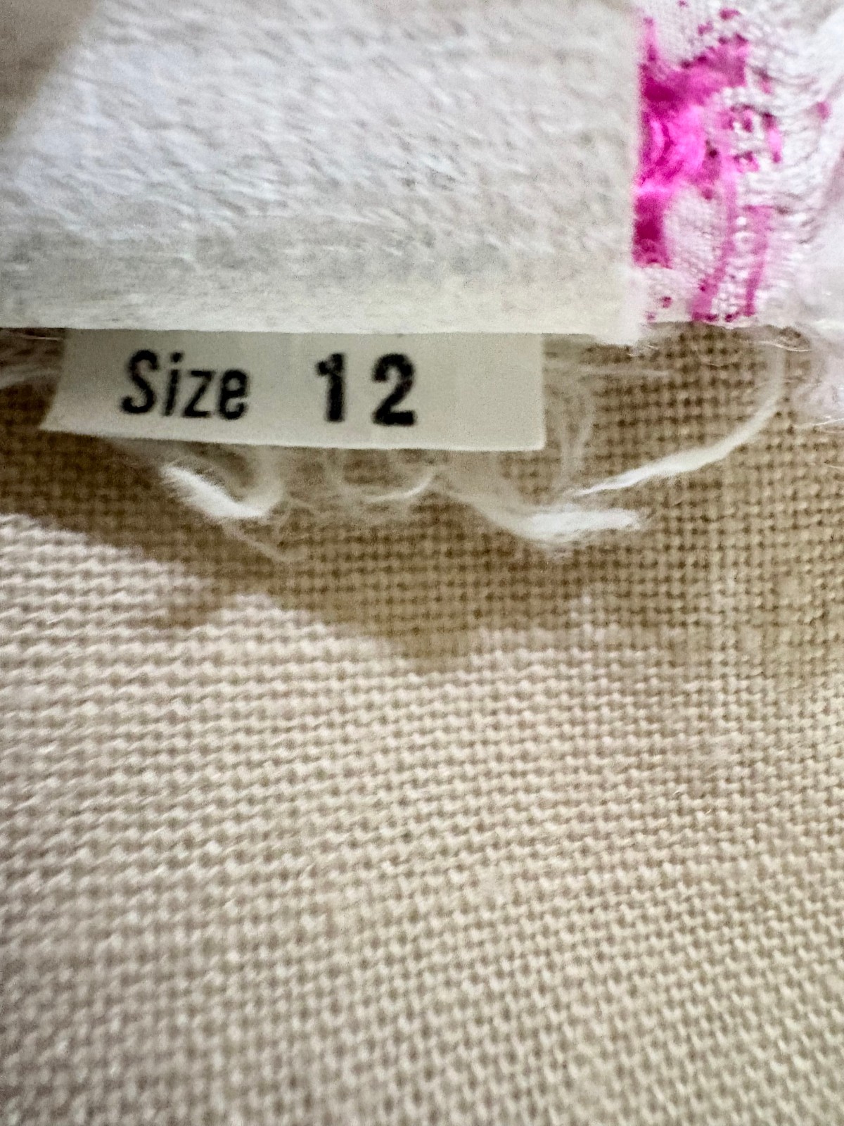 VINTAGE CENTURY OF BOSTON BEIGE LINEN LOOK WRAP SKIRT, 2 POCKETS, SIZE 12