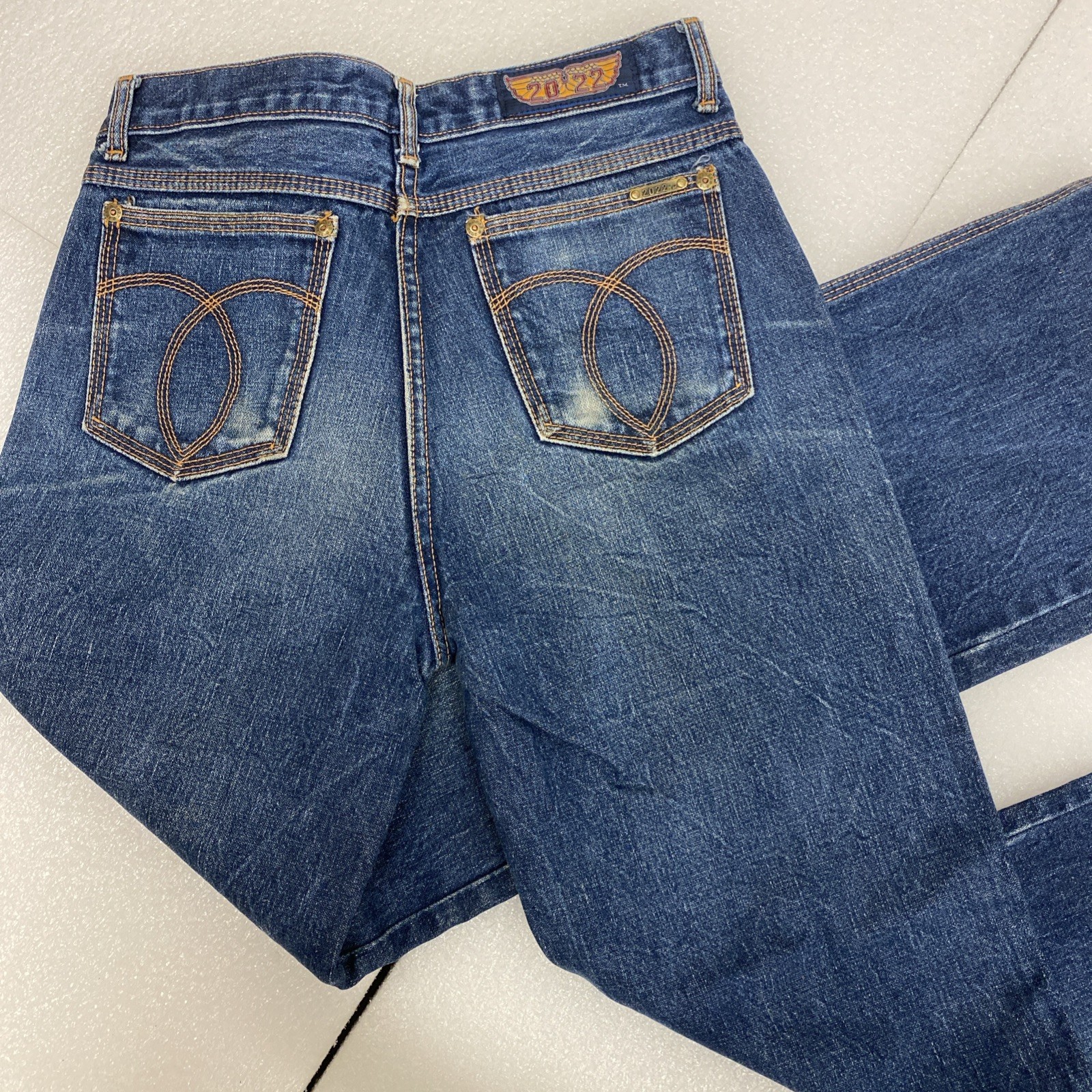 1980s Vintage 2022 Denim Jeans 5 pockets Hemmed 30×29