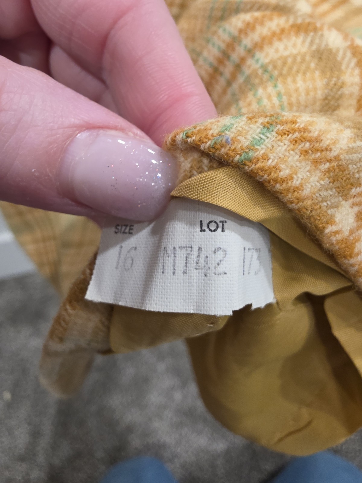 Vintage Pendleton Plaid Yellow Wool Shift Dress Vintage Size 16 Modern Size 8-10