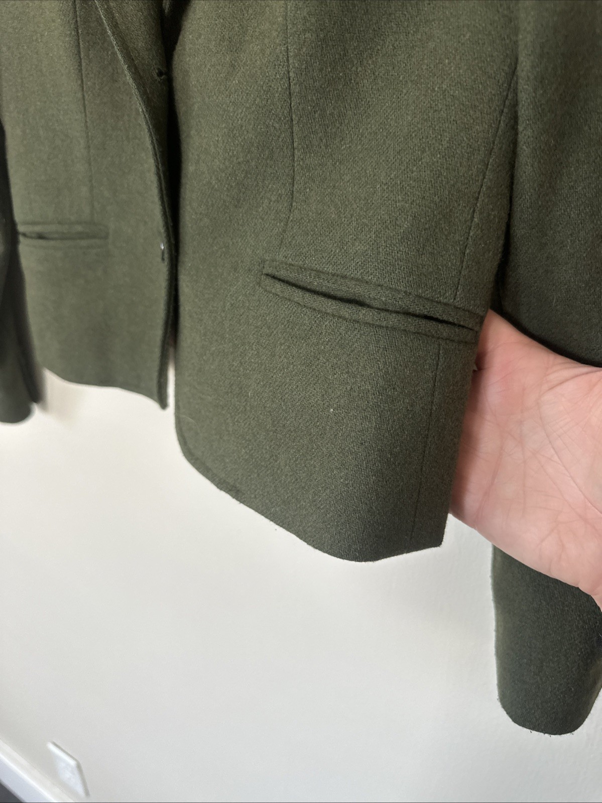VTG Adolfo Esprit Women’s Wool Military Jacket Size 4 Green Riding Hunting