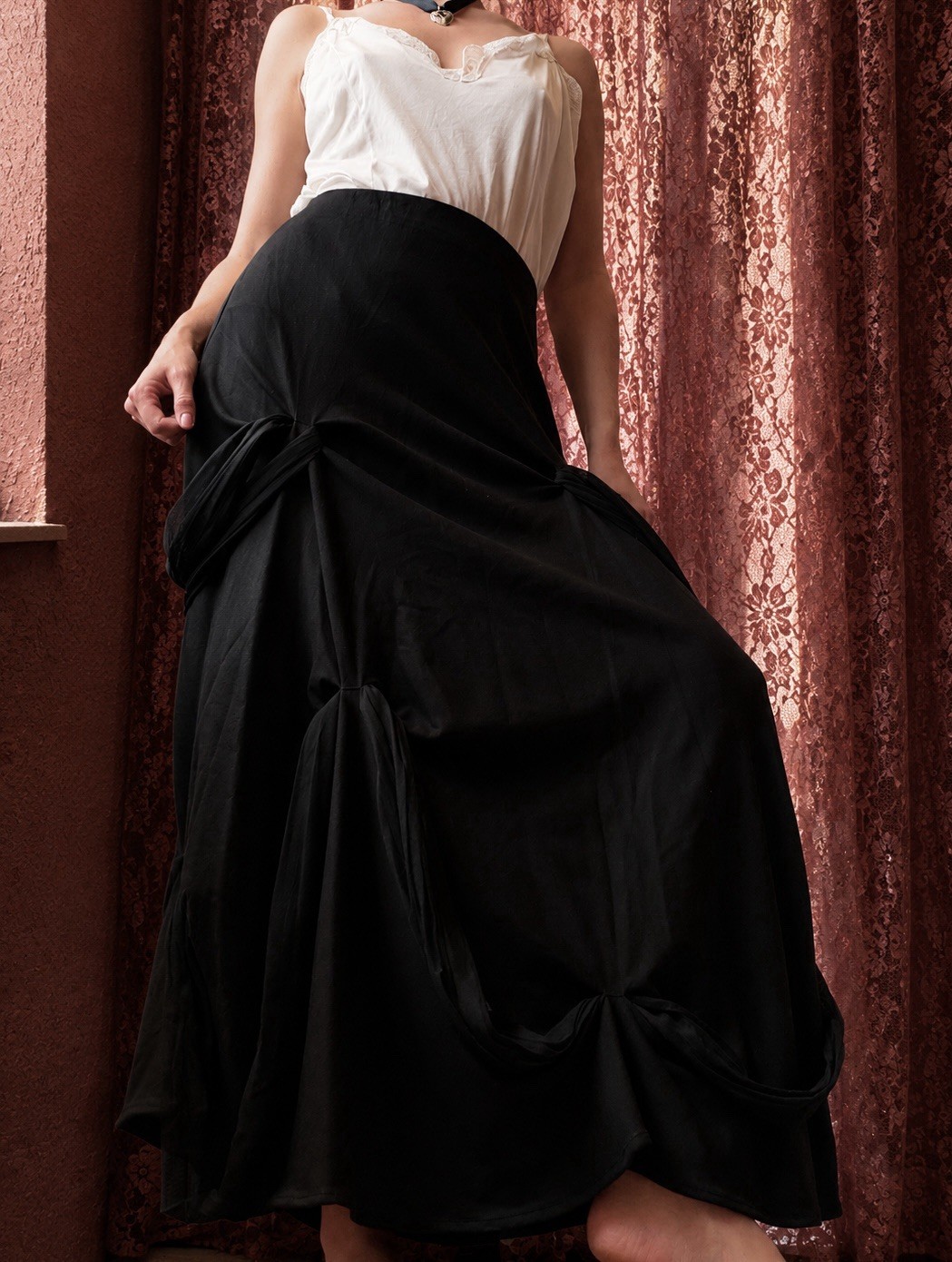 1990s Luna Luz Modal French Terry Avant-Garde skirt