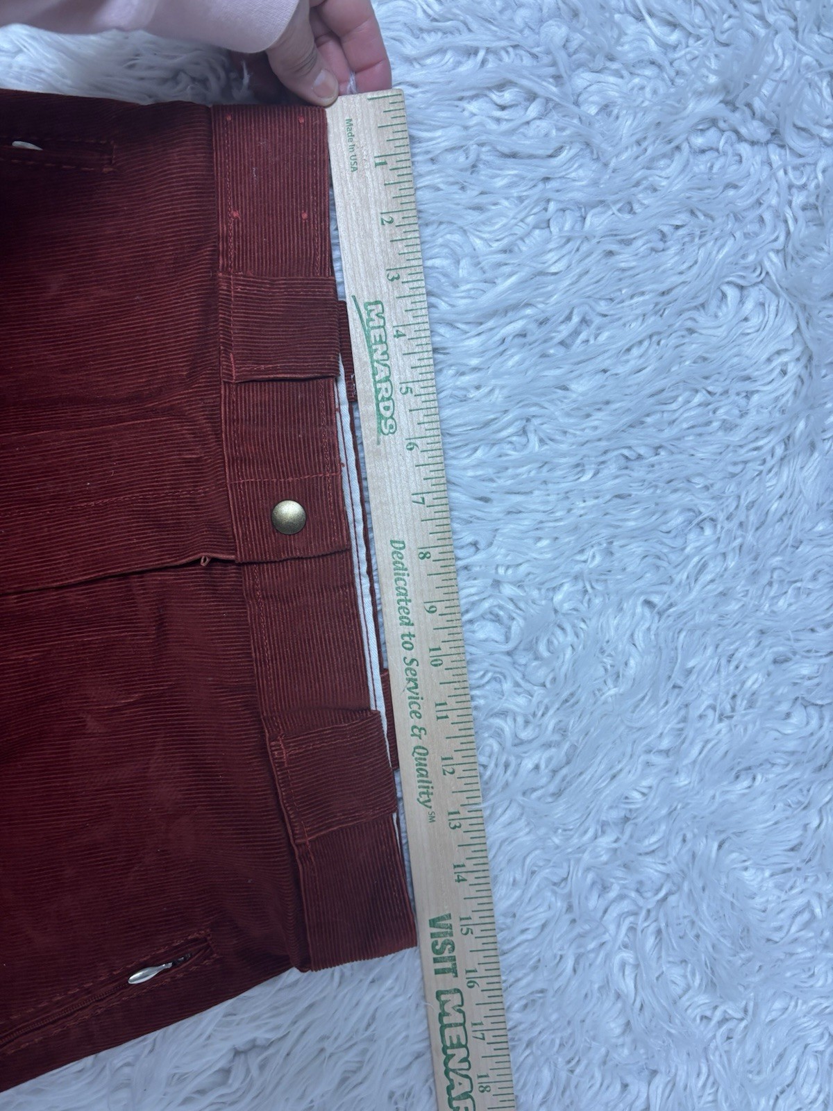 Sunbuster Vintage 1970s Rust Red Corduroy High-waisted Capri Pants by | Small