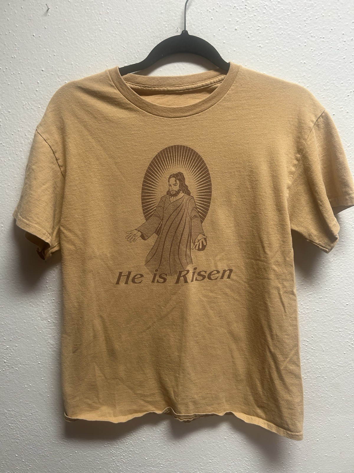 Jesus Loves You He Is Risen T-shirt Vintage? Stained S/M?