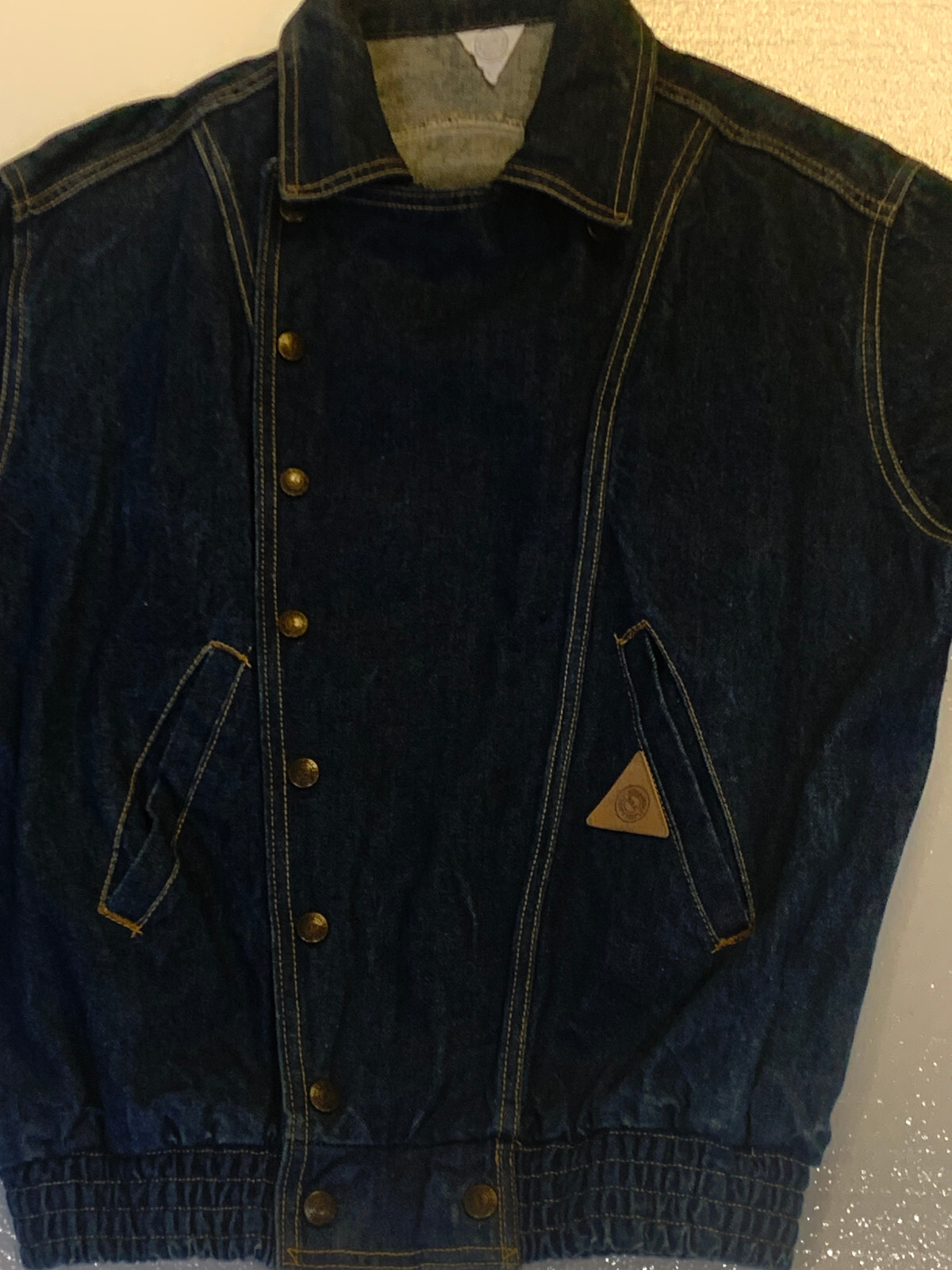 Vintage 80s Jou Jou Denim Motorcycle Biker Retro Women’s Jean Jacket Sz. M