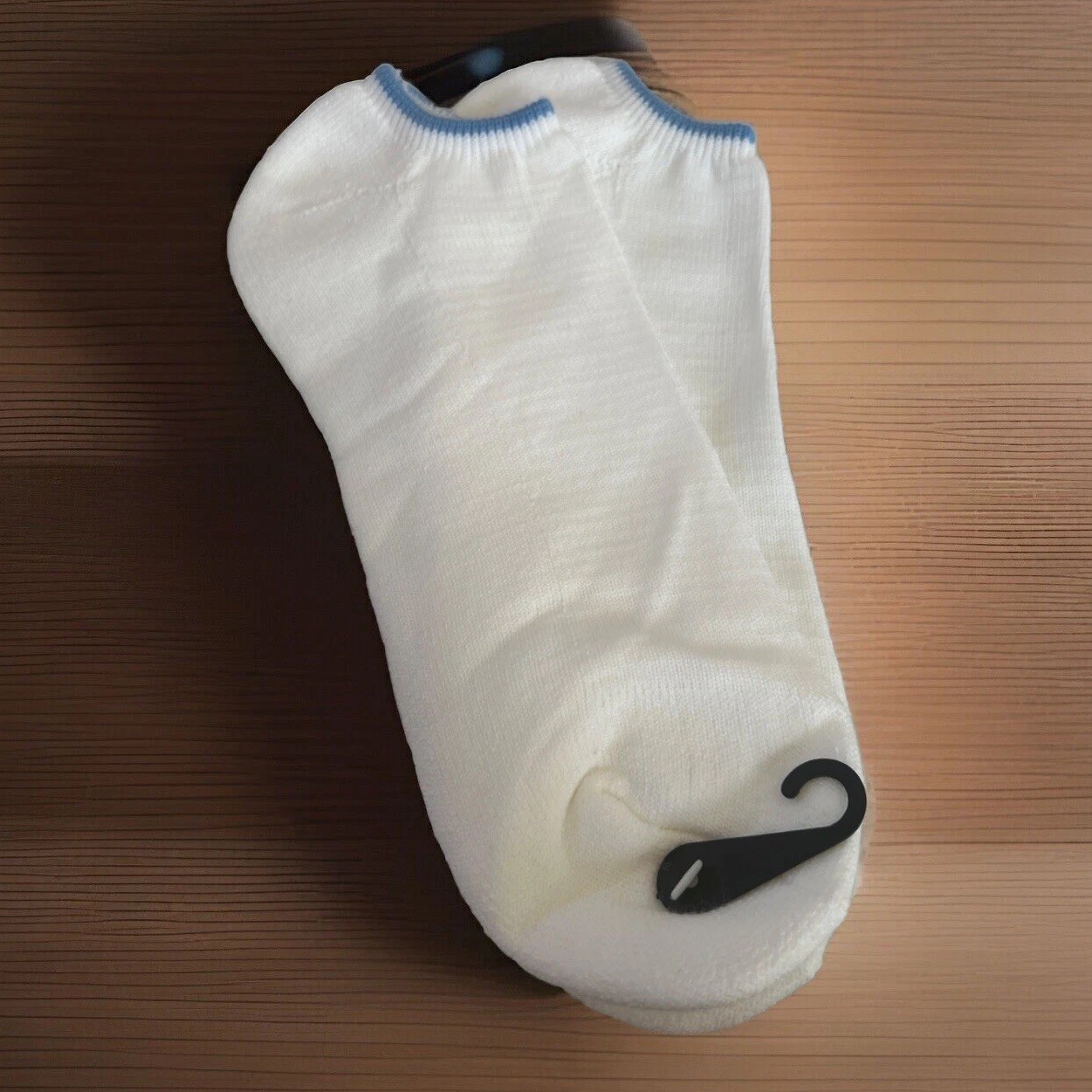 VTG Cotton Blend Unisex Baby Blue Ankle Socks 9-11 Low Cut 90s NOS 80s