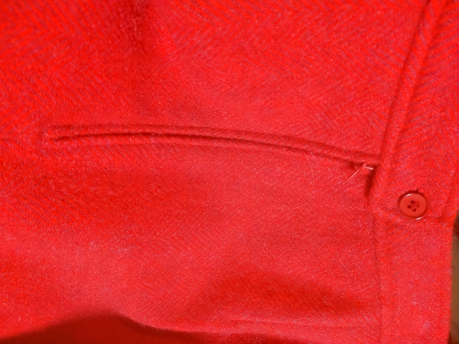Vtg Ted Lapidus Paris Diffusion Red Skirt made in France Size 44 US 10 M Rare