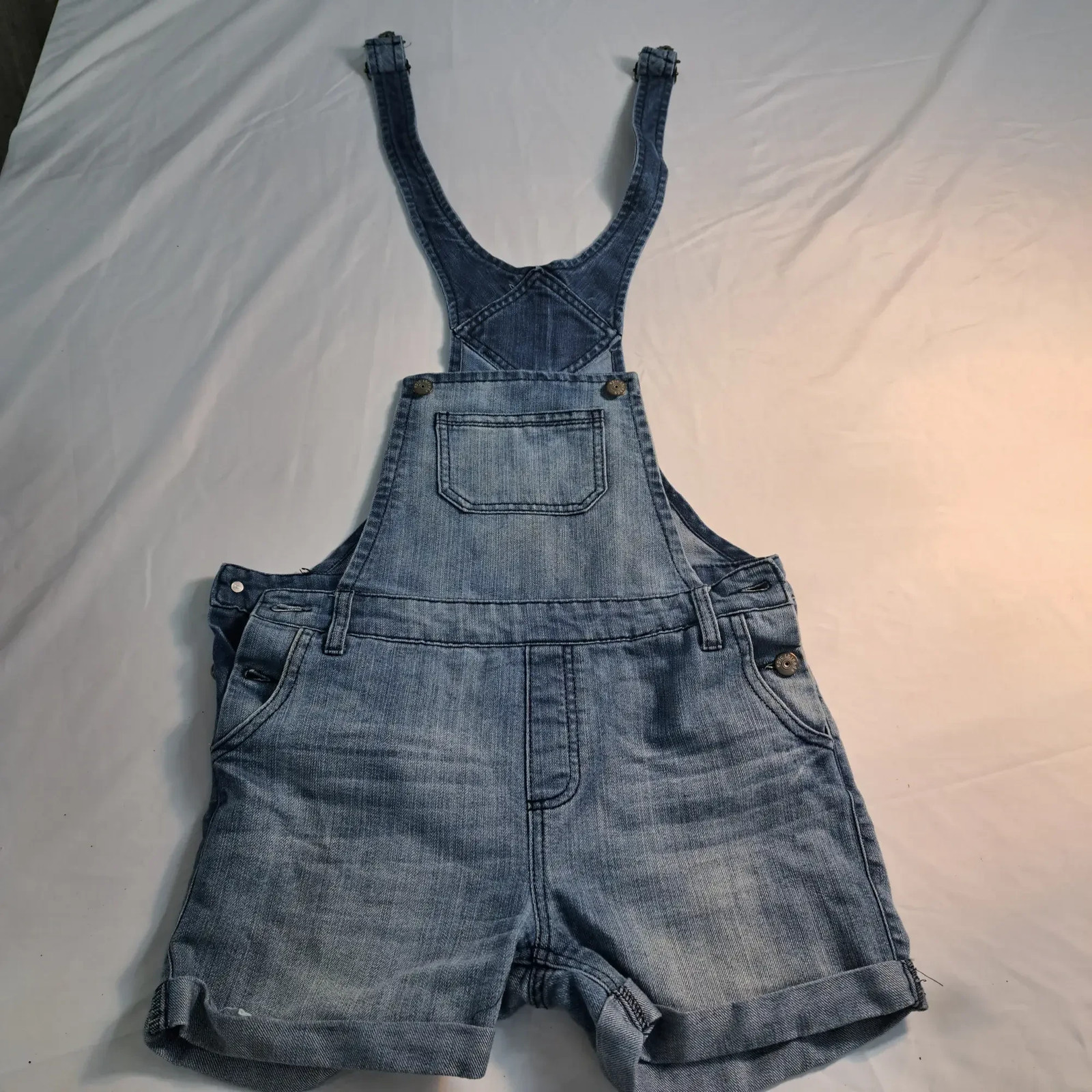 Epic Threads Shortall Denim Overalls Women’s XL Light Wash Shortall Bib