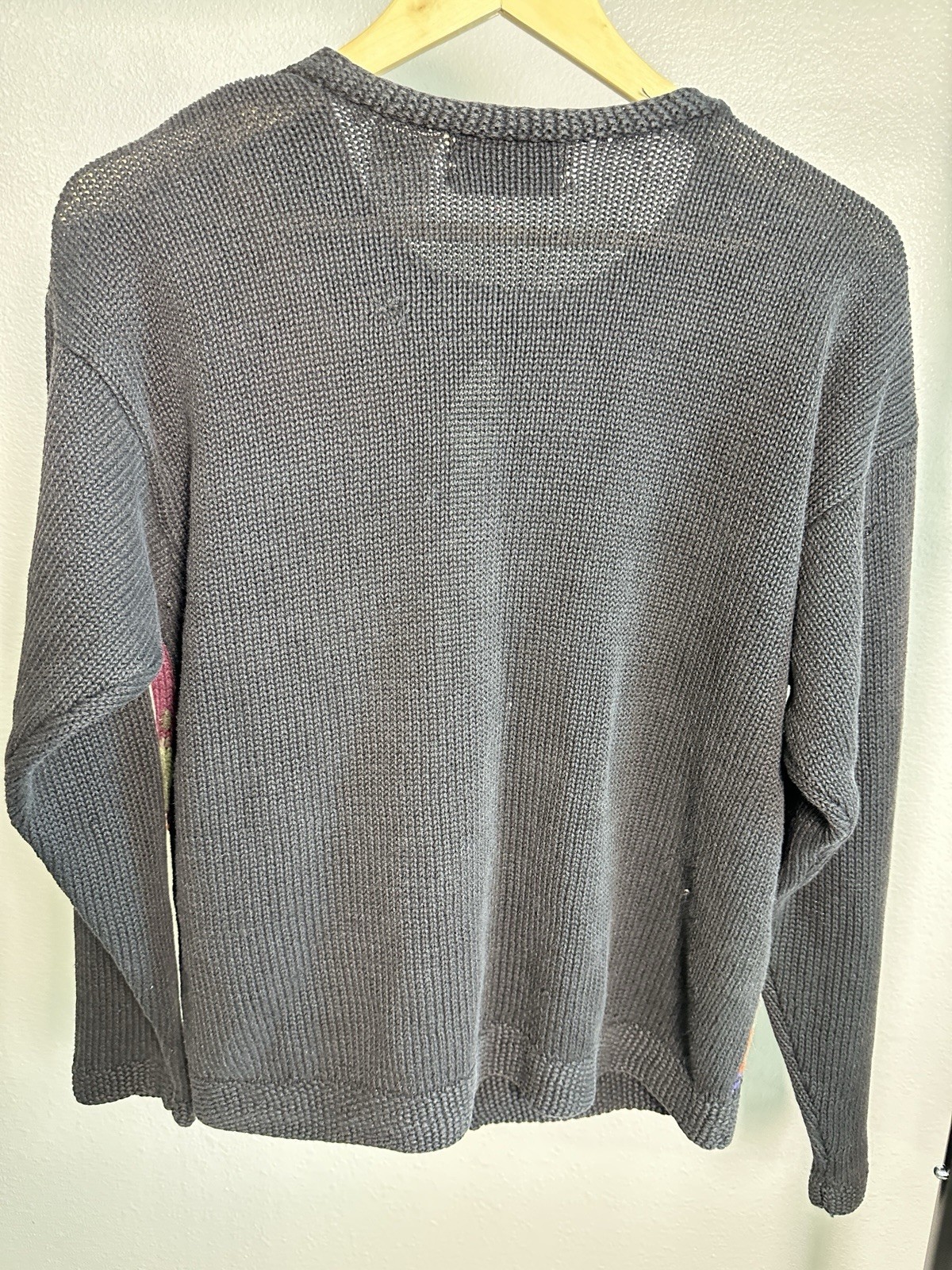 Donnkenny Vintage Knit Fall Themed Cardigan Sweater Women Size L, See Descr