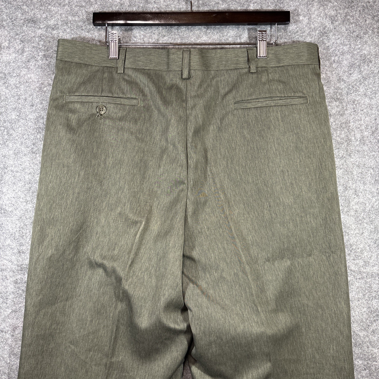 VTG 80s Farah Brown Polyester Pleated Pants 28×25 Disco Saturday Night Fever