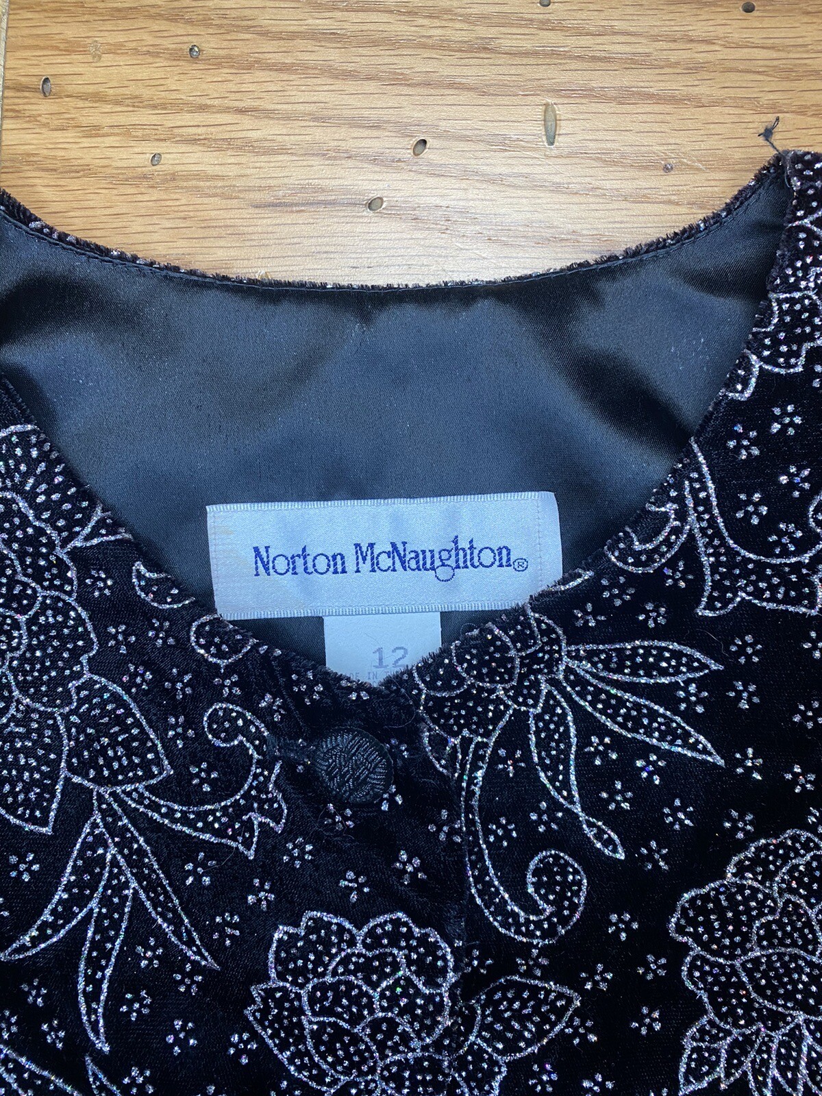 Norton McNaughton. Women’s Fancy Coat Jacket. Artsy. Black Silver Size 12.