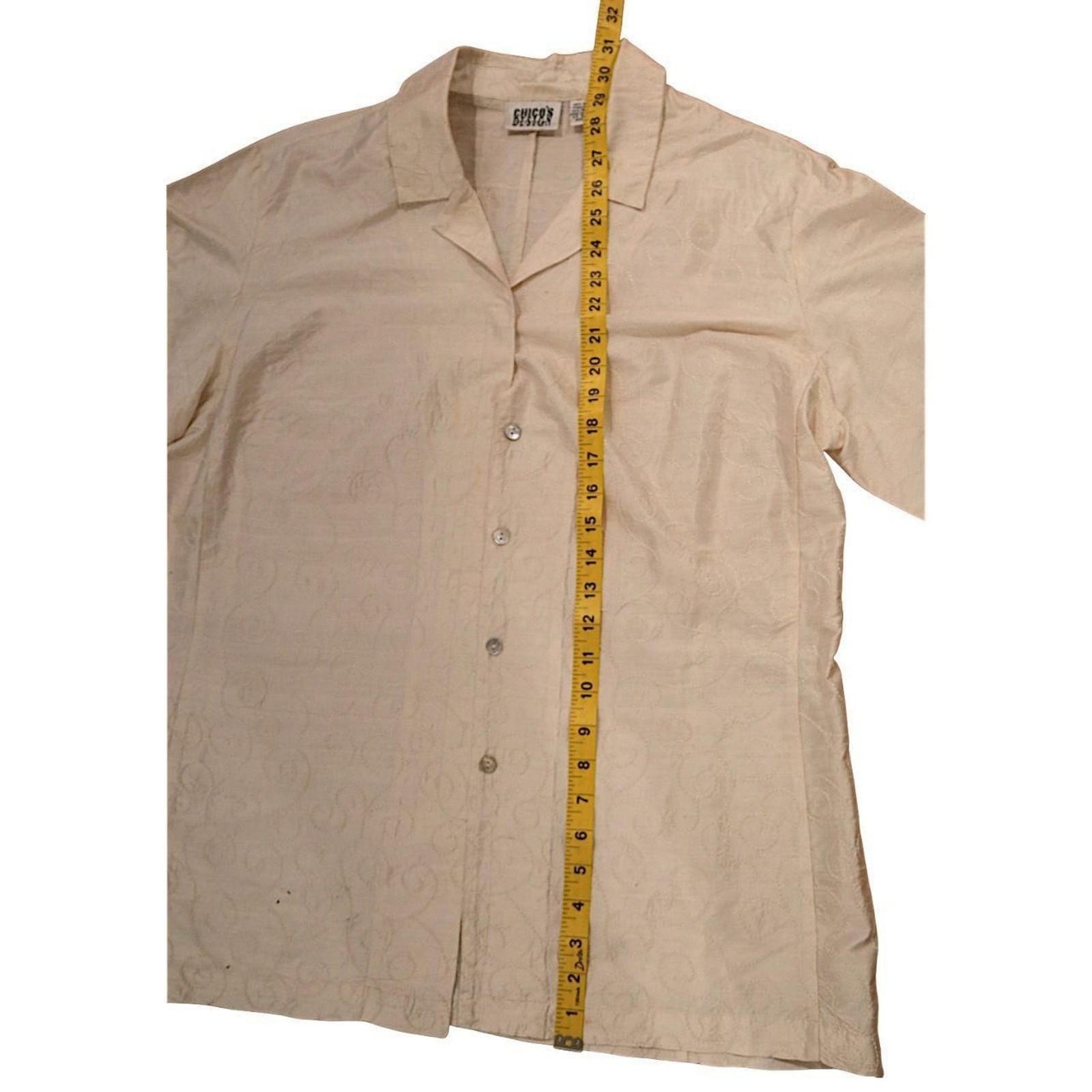 Vintage Chicos Designs 100% silk top size M