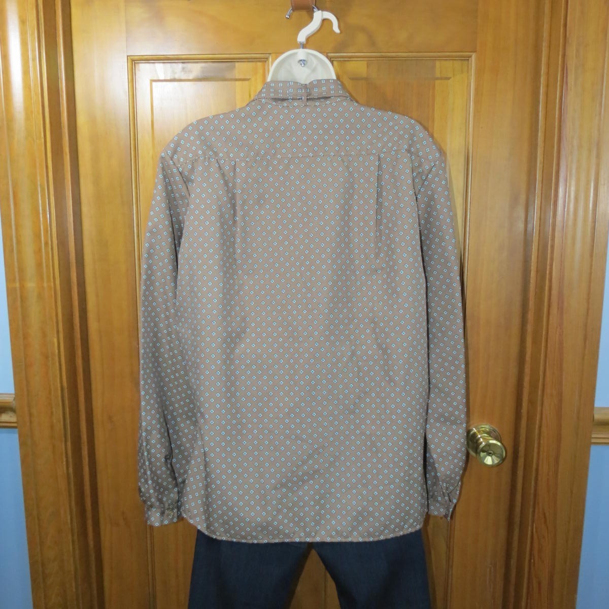 Vtg 70s Styled by Terry Chicago Blouse Pussy Bow Tie Collar Secretary Size 16-18