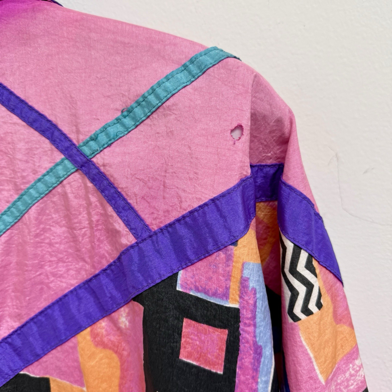 Vintage 1980s Dazzle Classic Windbreaker Jacket VHS