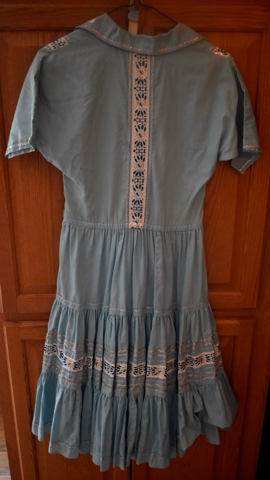 Faye Creations Tucson AZ Blue Square Dance Dress Size Small Western Vintage 50s