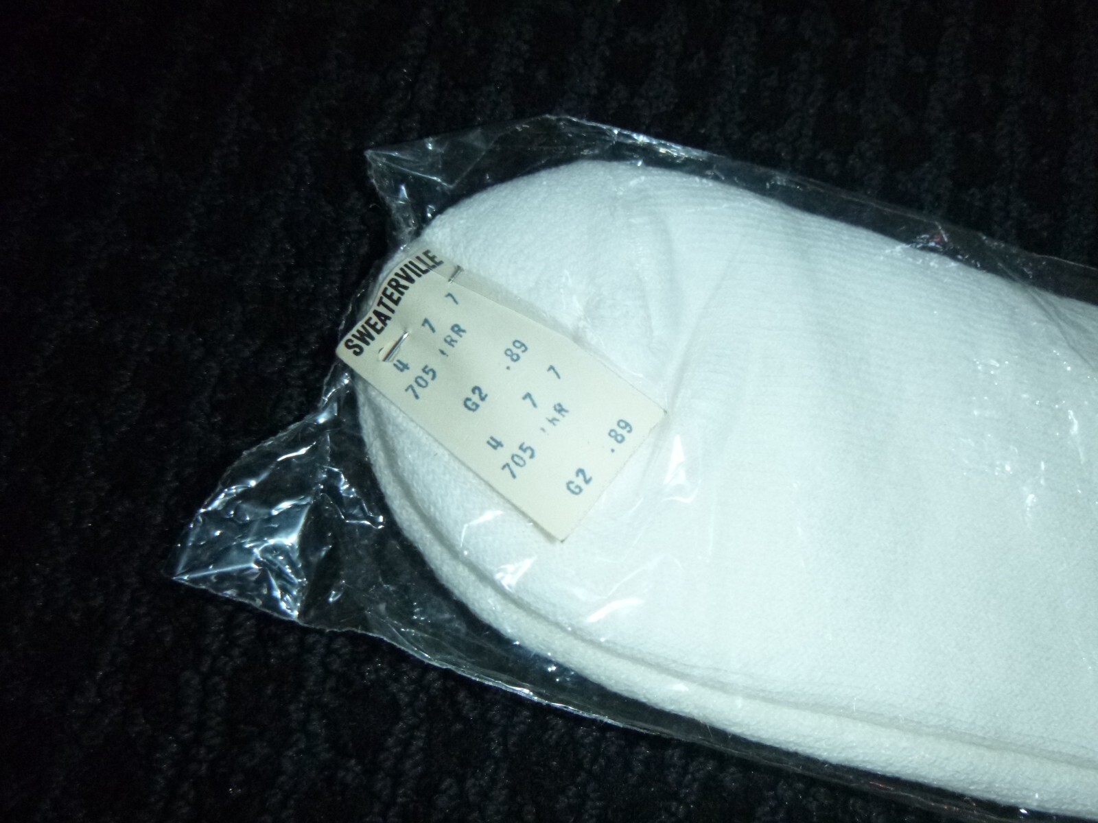 NOS Vtg Pom Pom Ankle Sport Socks WHITE POMS In Orig Pkg