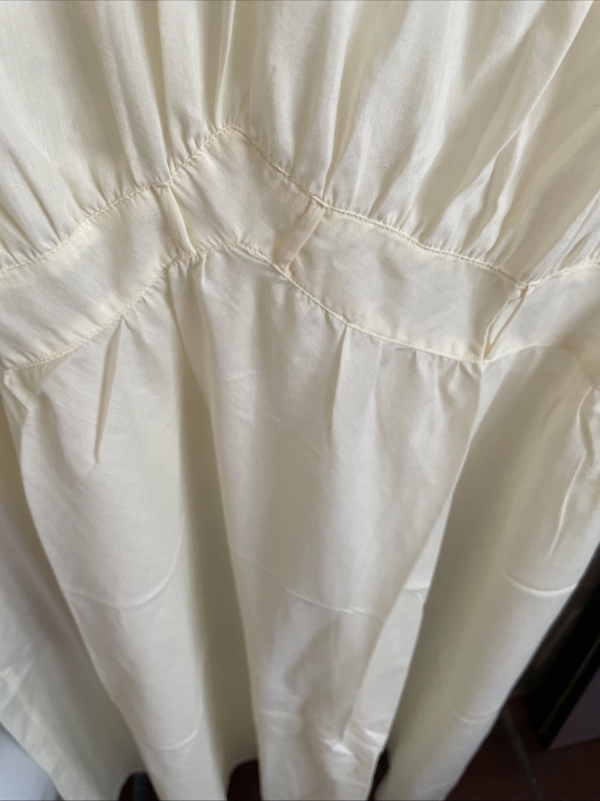 Vintage Godfried 50’s Gown & Robe Set Size 38 Yellow W/Eyelet Lace-Large- NOS
