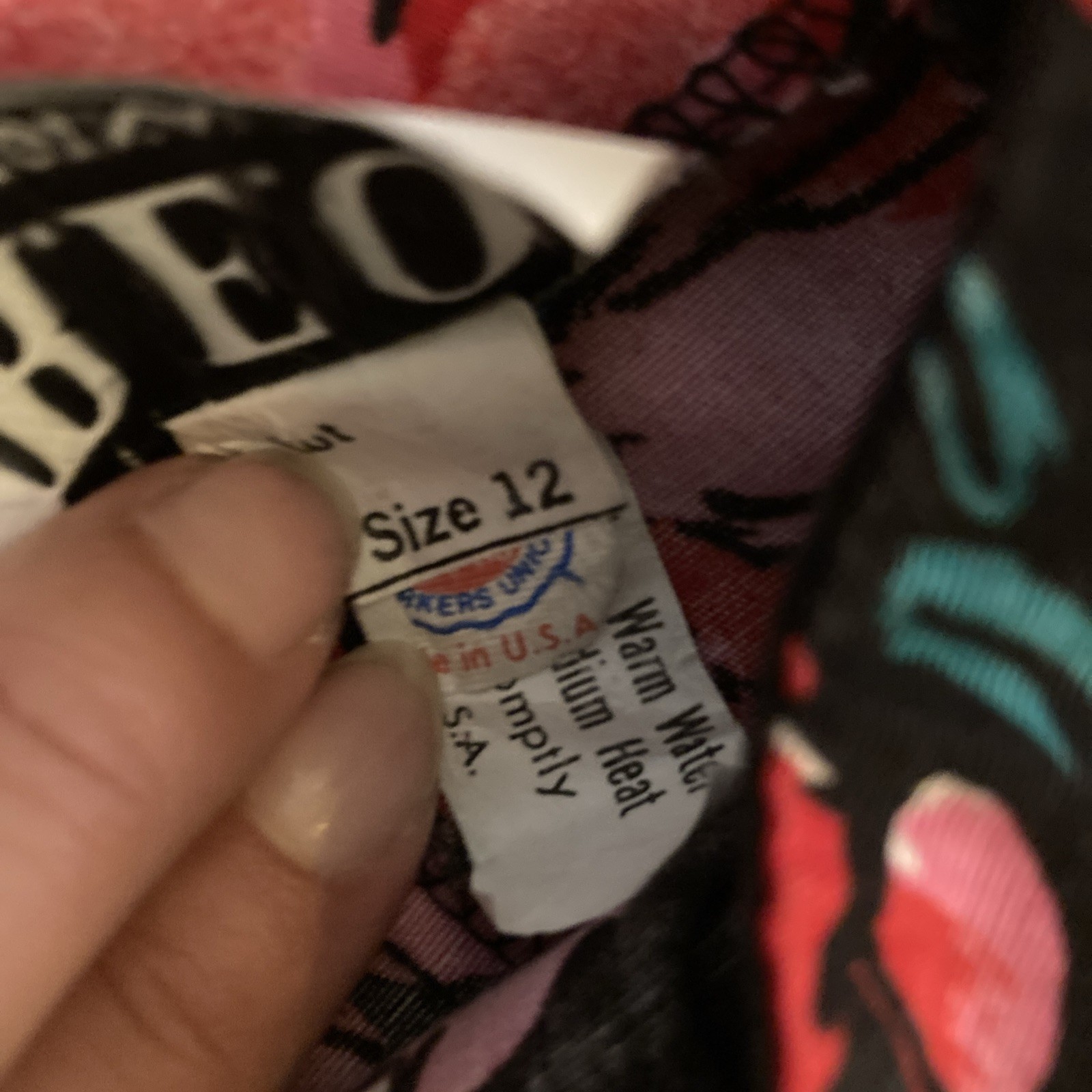 Vintage REO Originals Dress Size 12 / L Black Floral Ribbon Maxi 1970s USA Made