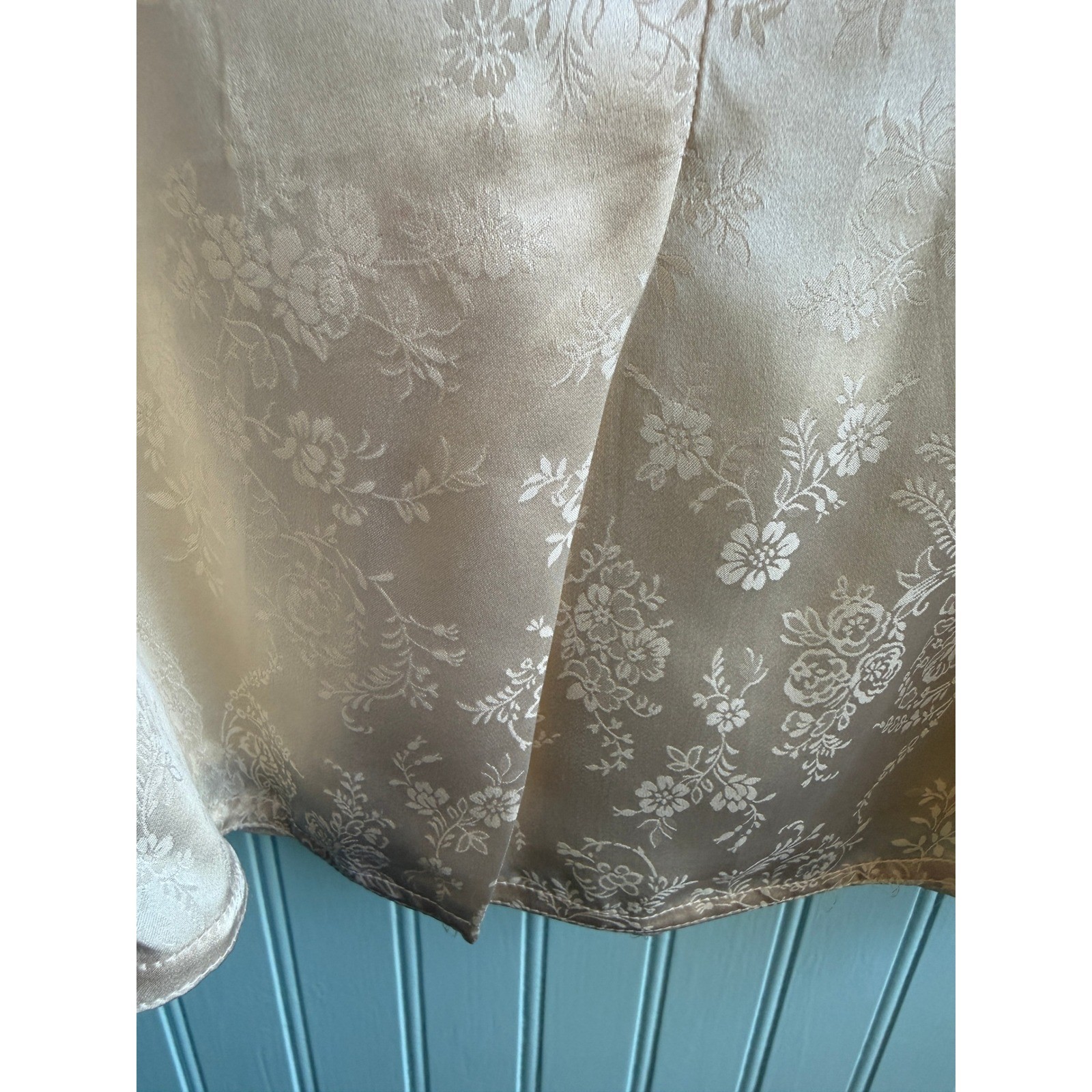 Jessica McClintock 70s Vintage Champagne Silk Lace Bridal Suit 4 Bridgerton