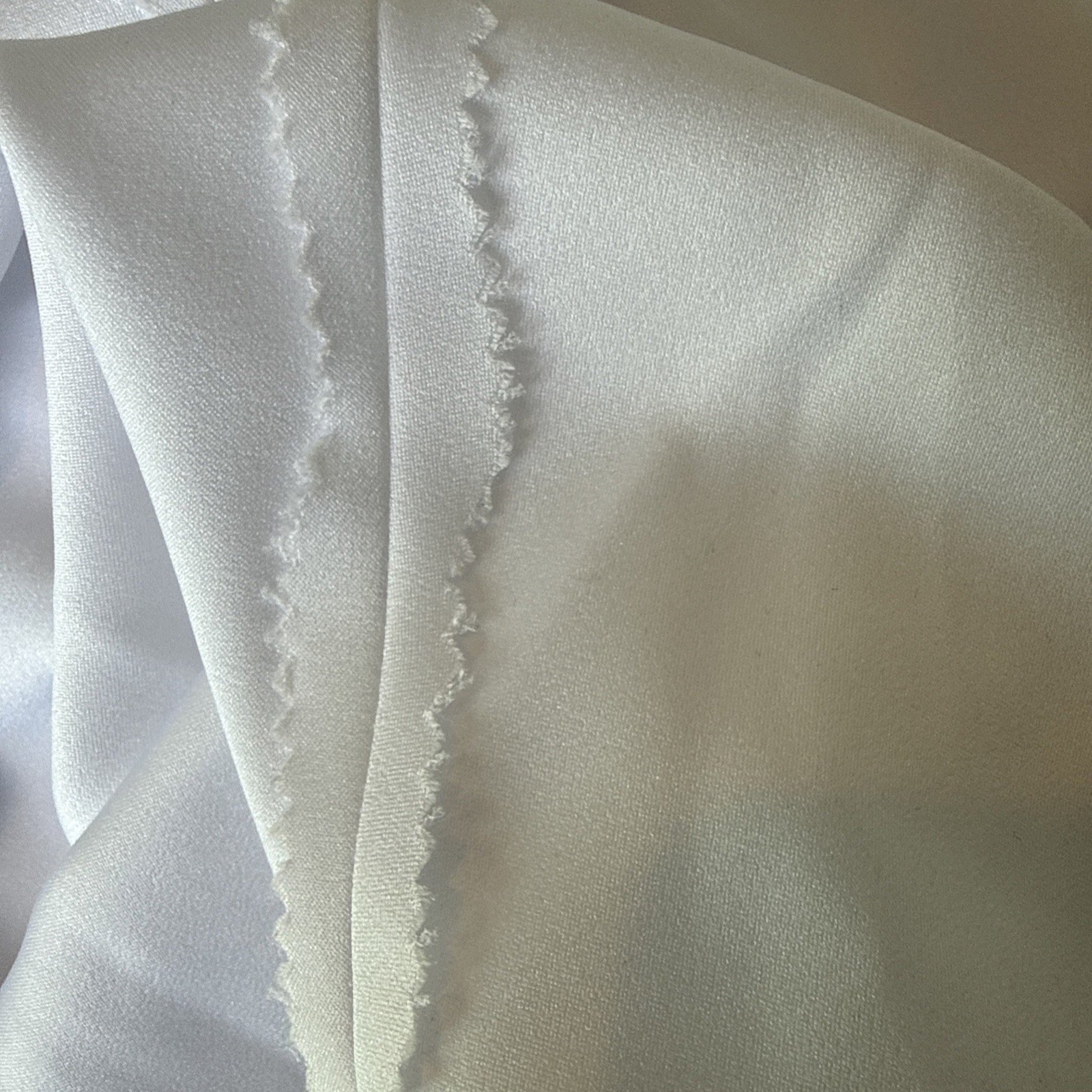 Handsewn 70s Prairie High Neck Wedding Dress Long Puff Sleeves Fits S Train