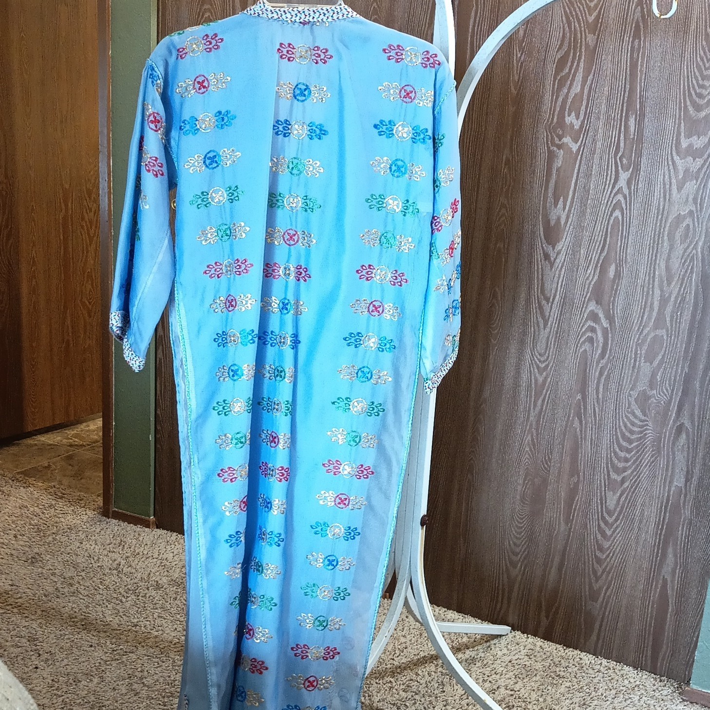 Vintage Indian Style Blue Outfit, Woman’s Medium, Excellent Condition