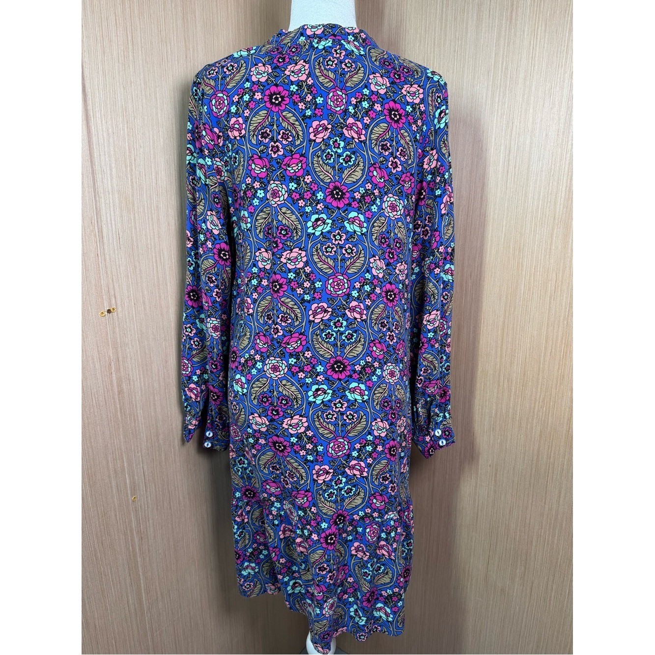 Matilda Jane Thoughts and Dreams Boho Floral Tunic Dress with Pockets Sz Large