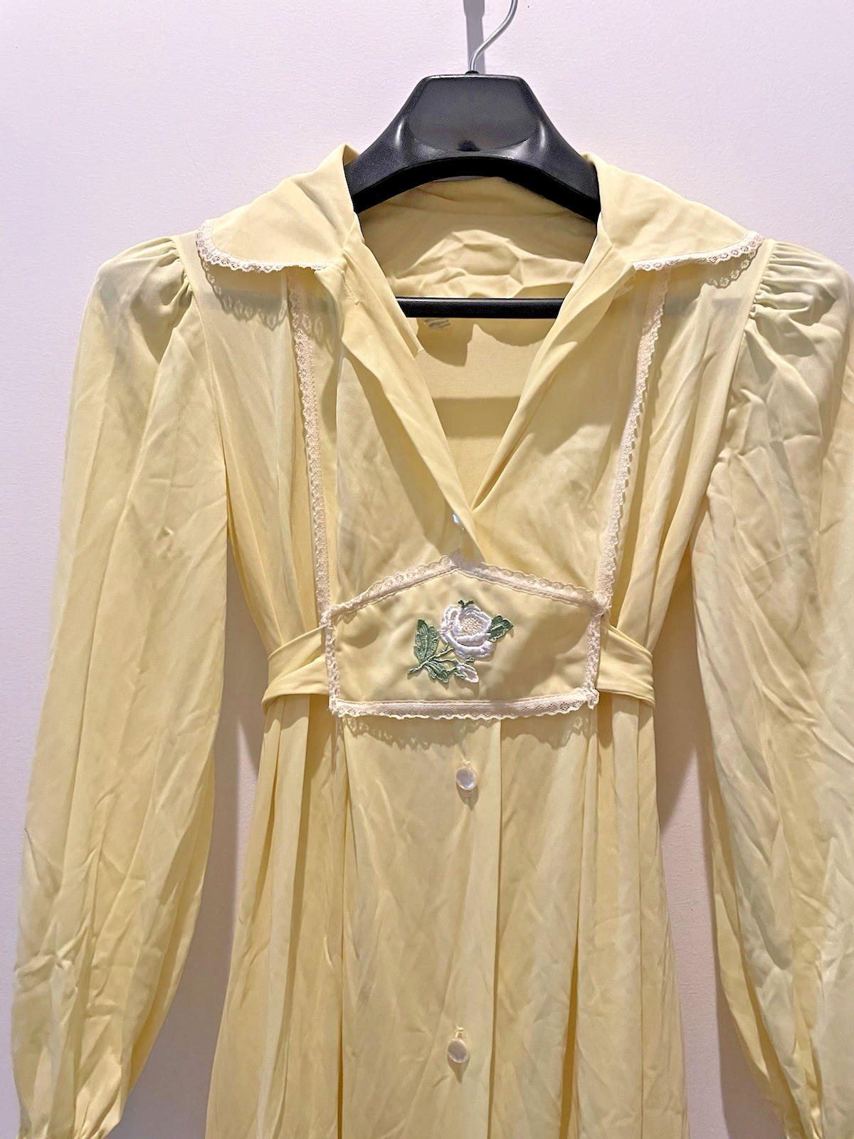 Vintage Dutchess Individually Yours Yellow Maxi Nylon Dress Nightgown