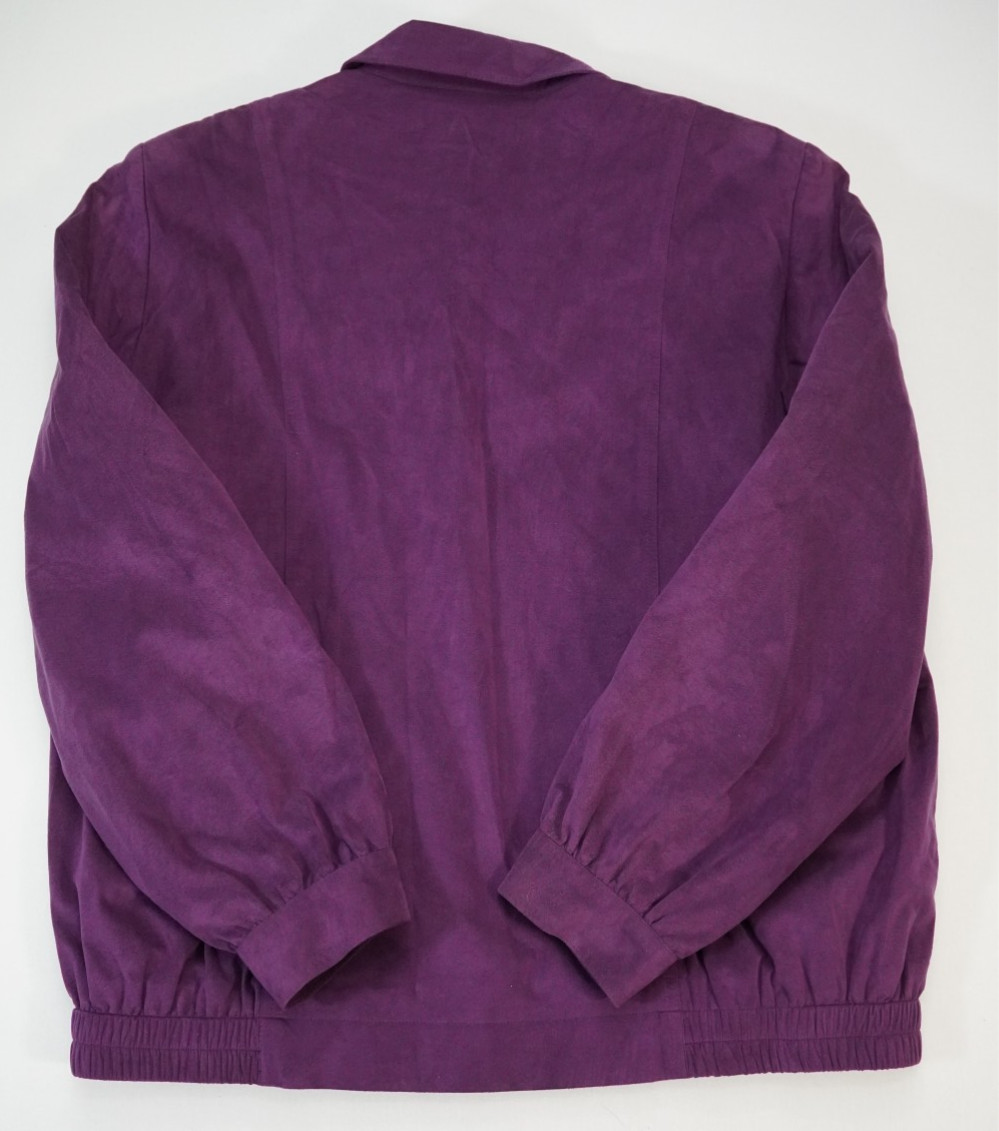 Vintage Da-Rue of California Purple Suede Jacket Womens Sz 12 Faux Made in USA