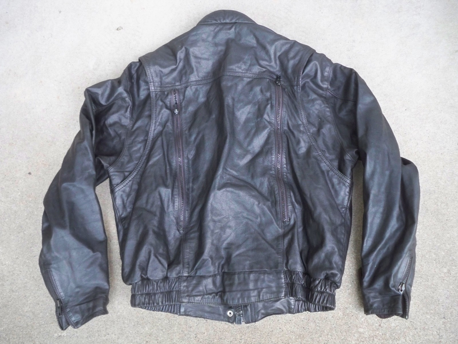 Vtg Hein Gericke Womens Leather Motorcycle Racer Riding Cafe Jacket Coat Biker 6